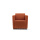 Sofá de cuero moderno de un asiento de acero inoxidable